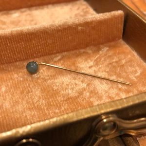Vintage Gold/Gray Stone Stick Pin